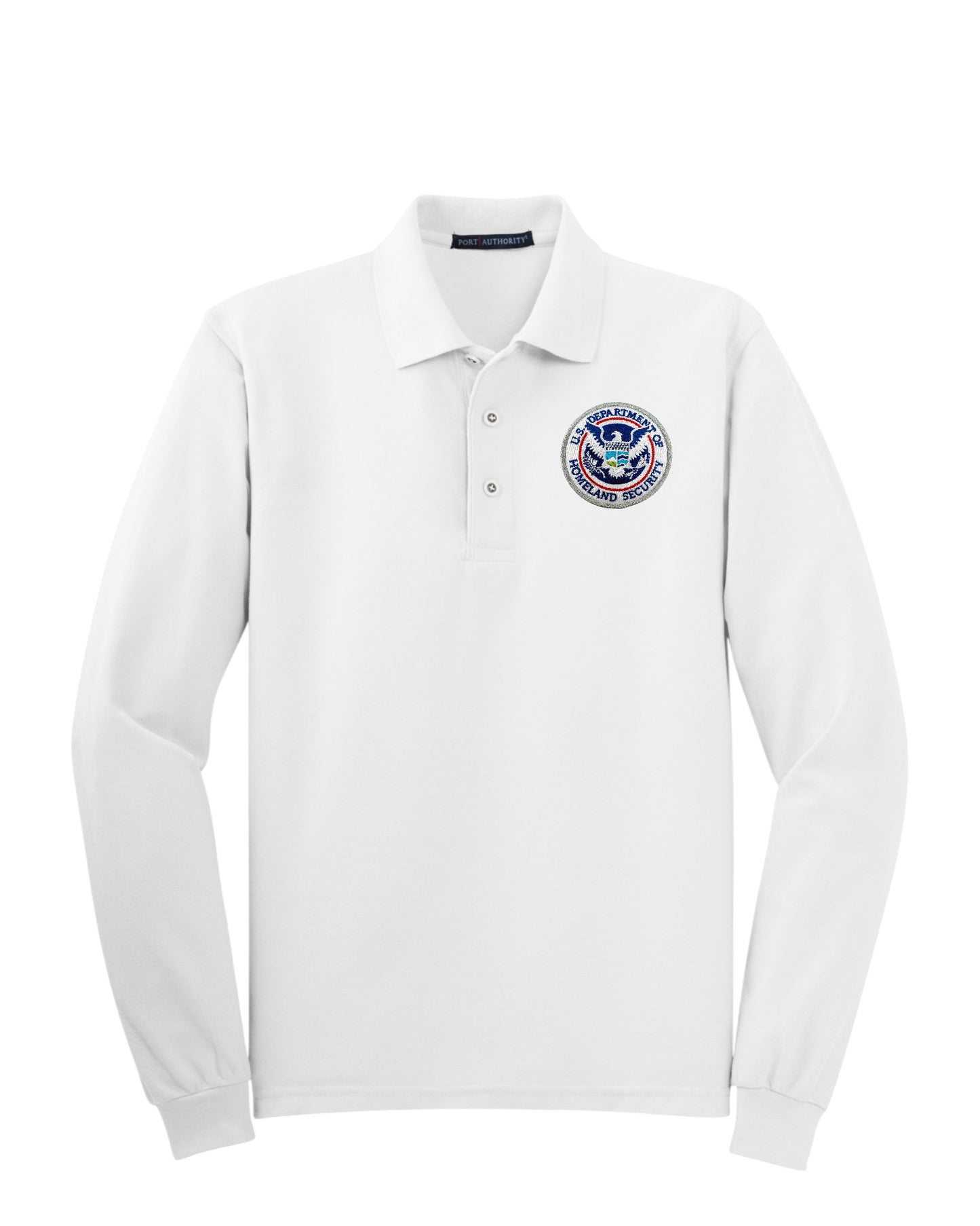 MEN'S LONG SLEEVE DHS SEAL PORT AUTHORITY POLO - K500LS