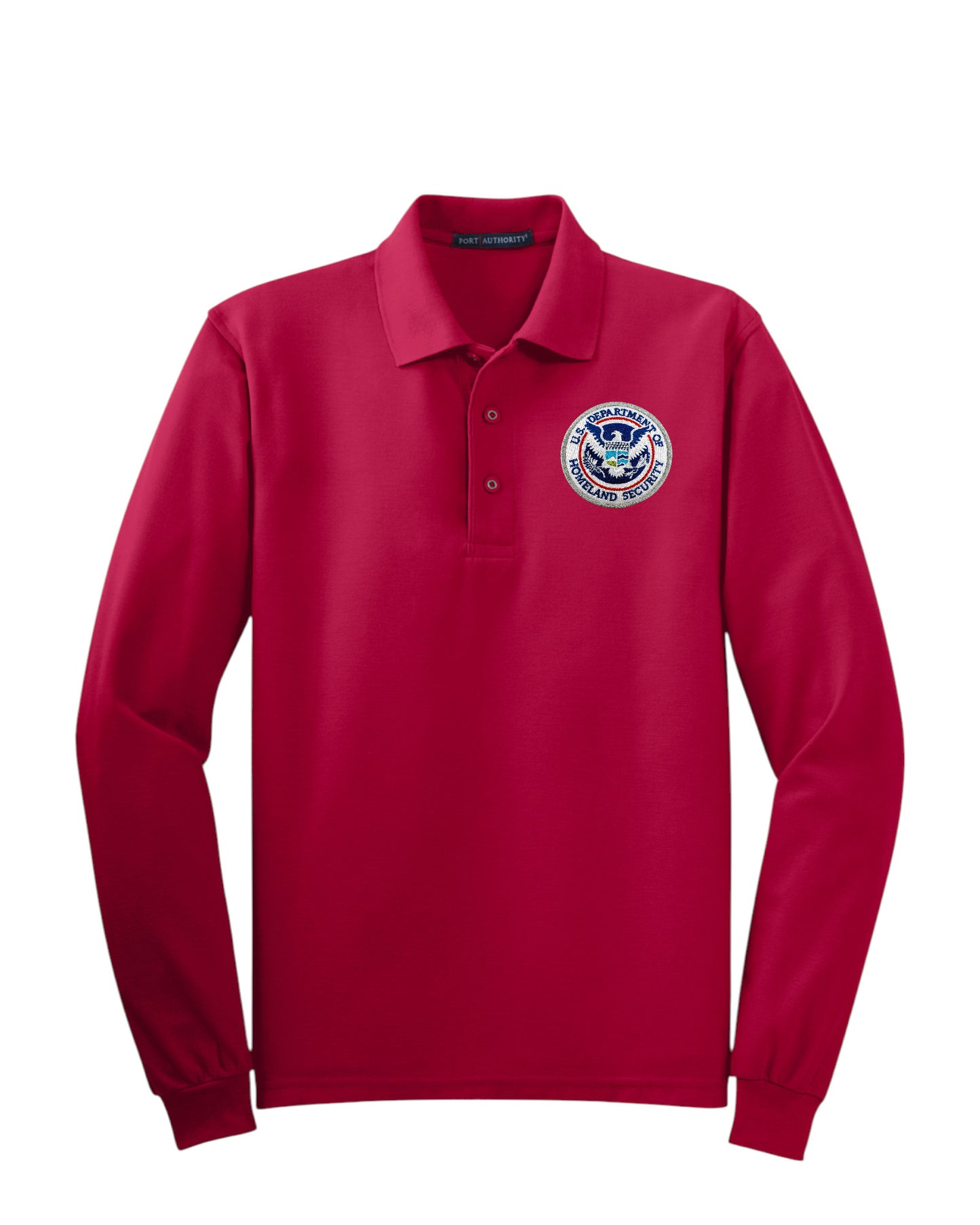 MEN'S LONG SLEEVE DHS SEAL PORT AUTHORITY POLO - K500LS