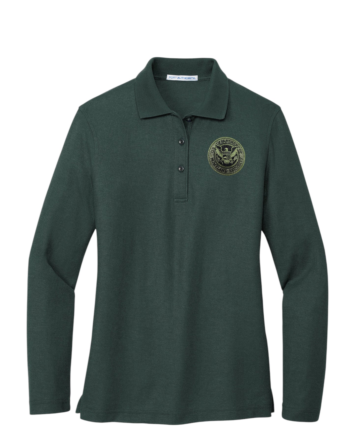 WOMEN'S DHS SEAL LONG SLEEVE PORT AUTHORITY POLO - L500LS