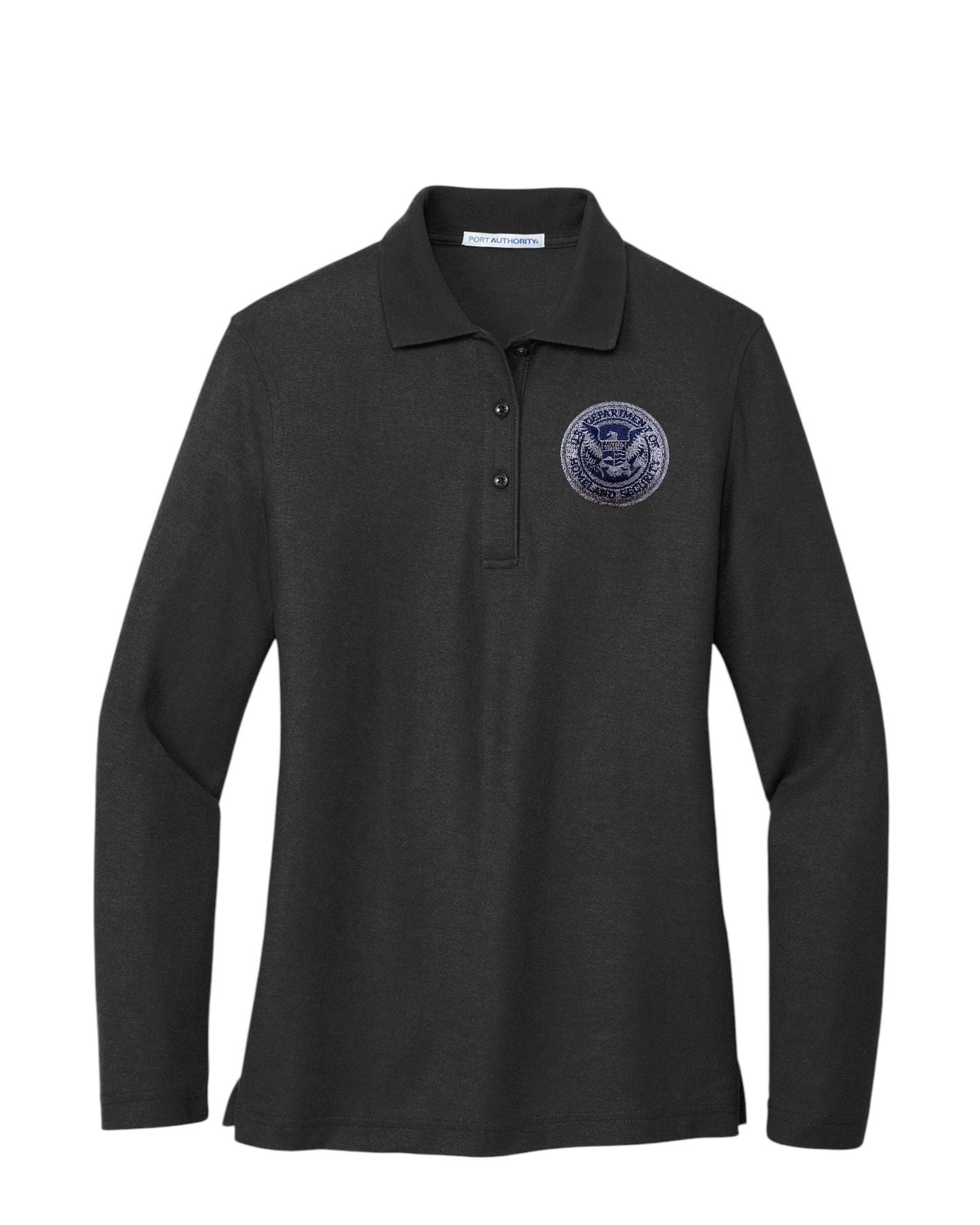 WOMEN'S DHS SEAL LONG SLEEVE PORT AUTHORITY POLO - L500LS