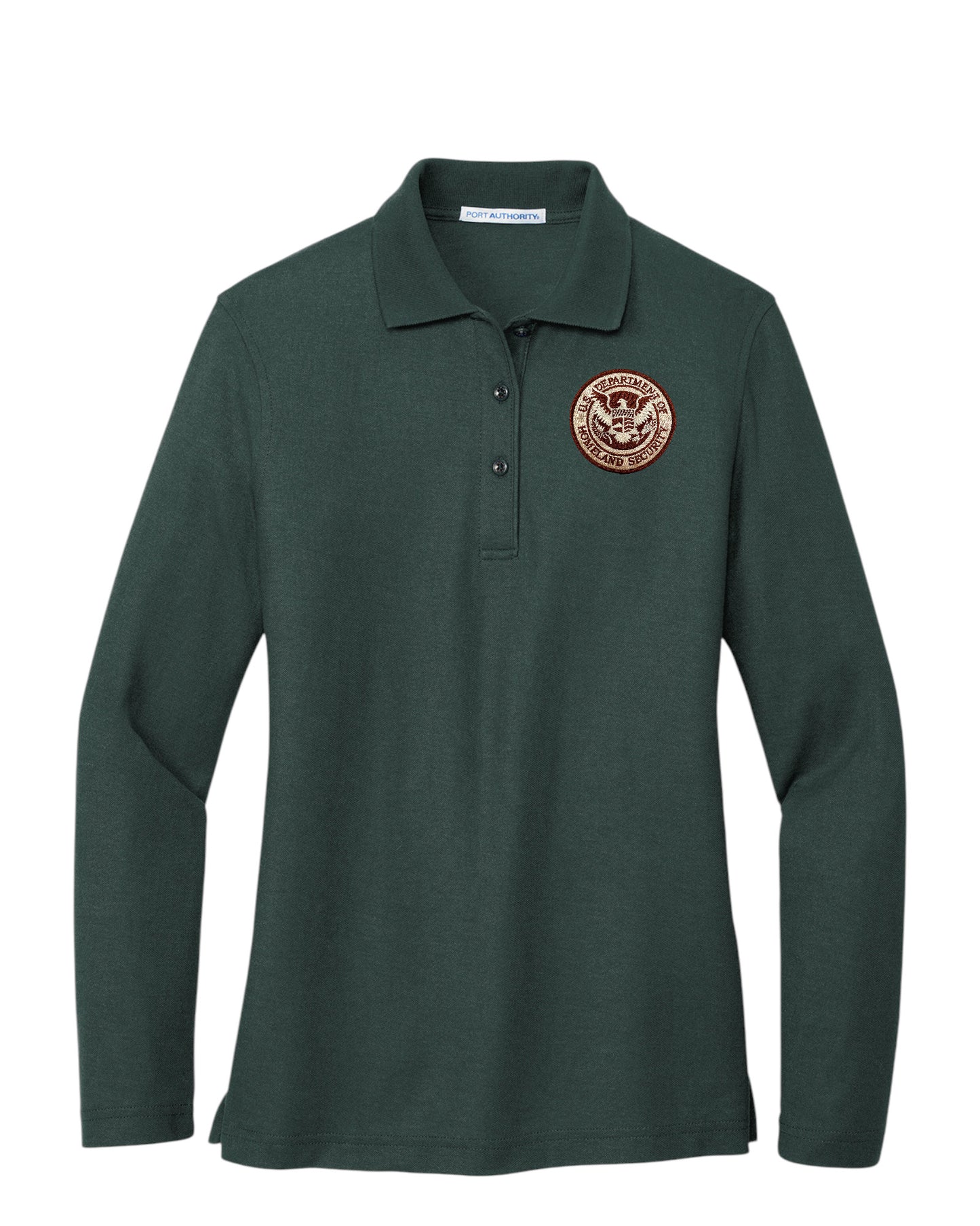 WOMEN'S DHS SEAL LONG SLEEVE PORT AUTHORITY POLO - L500LS