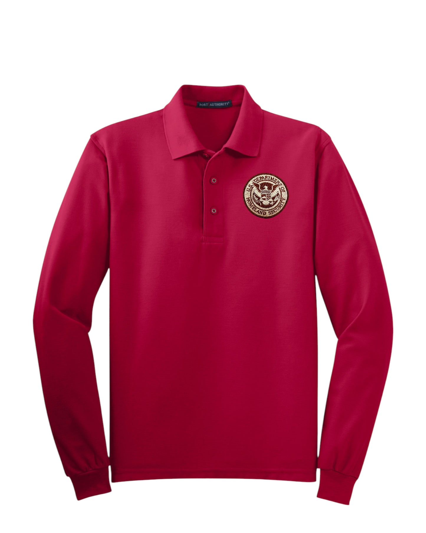 MEN'S LONG SLEEVE DHS SEAL PORT AUTHORITY POLO - K500LS