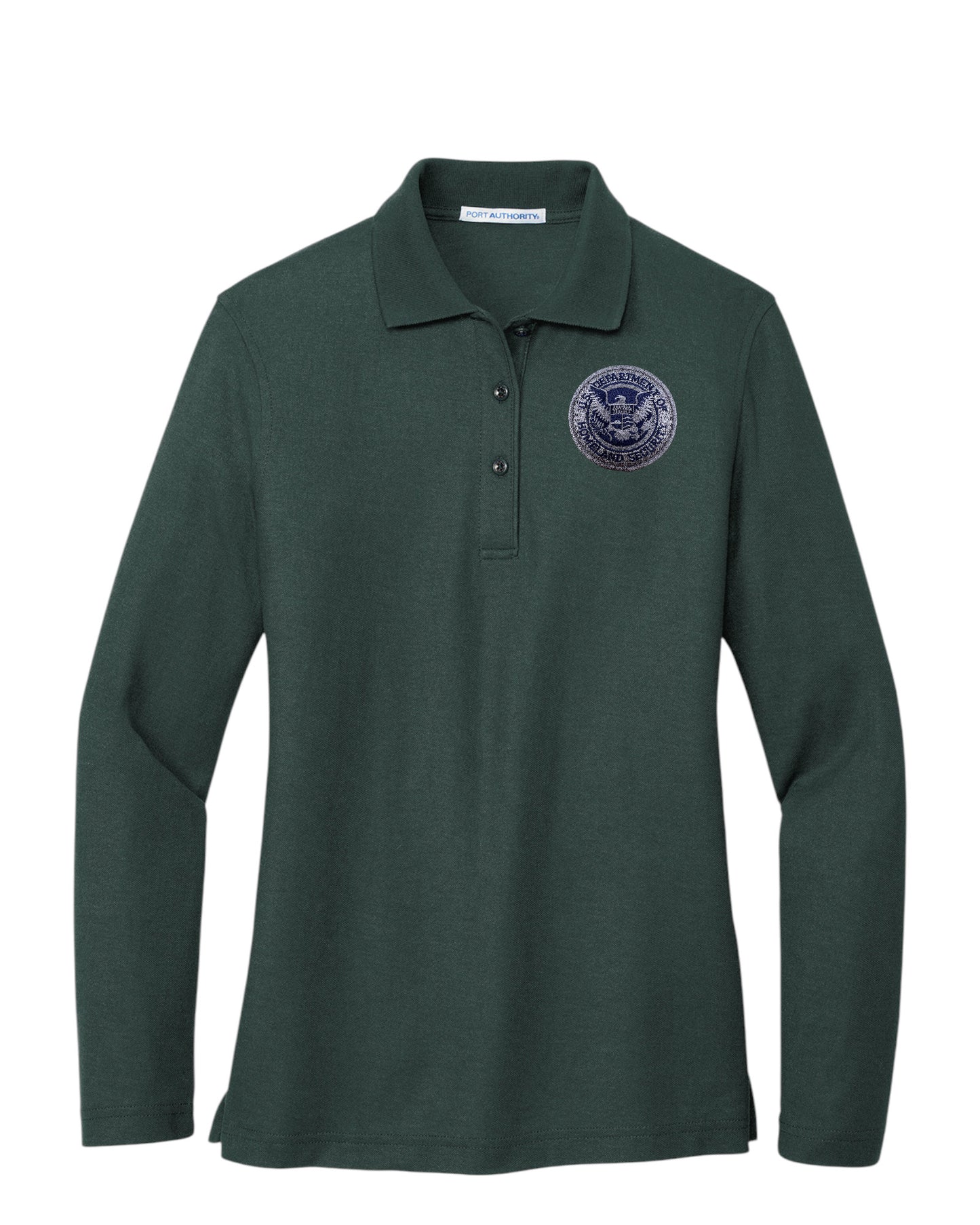 WOMEN'S DHS SEAL LONG SLEEVE PORT AUTHORITY POLO - L500LS