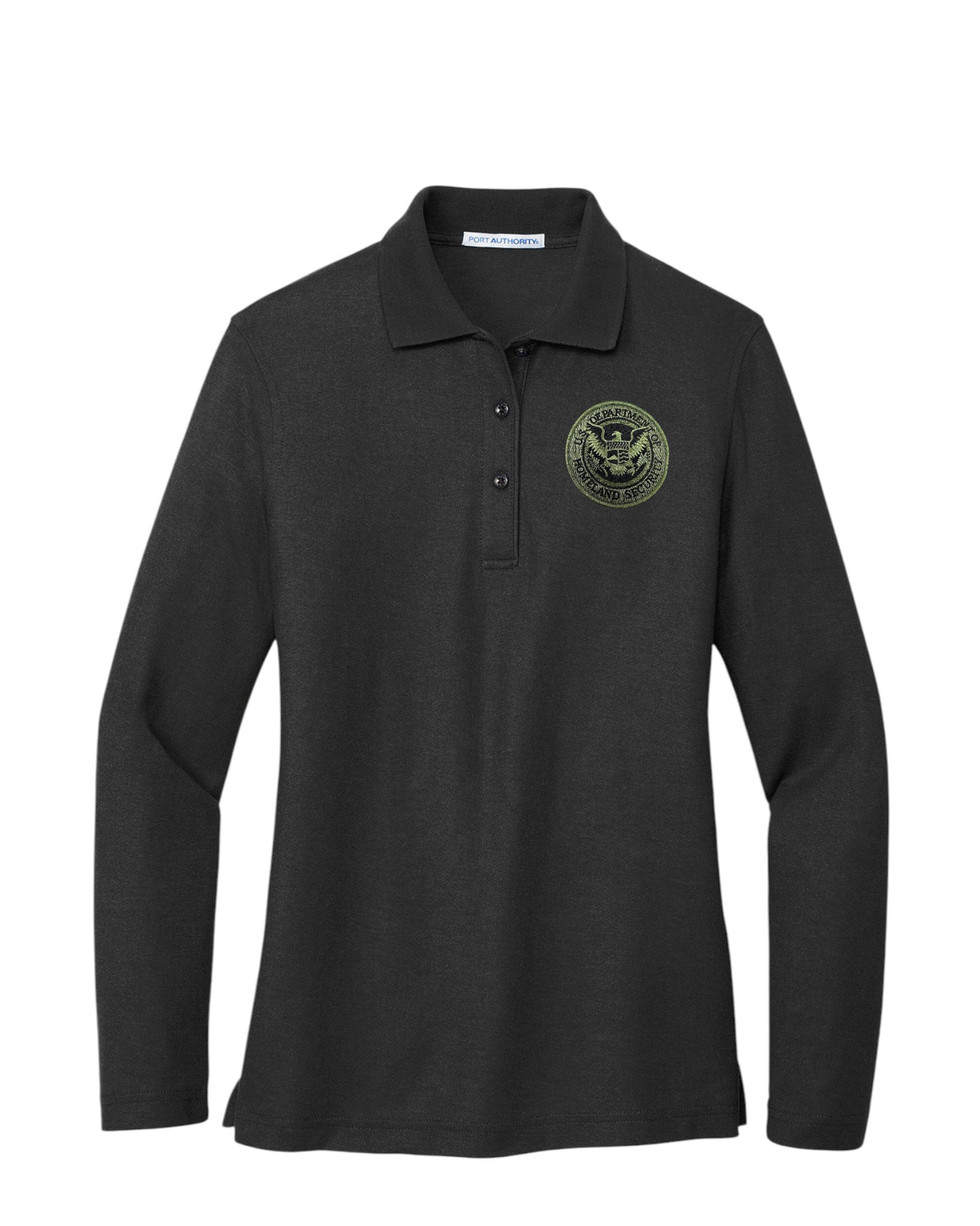 WOMEN'S DHS SEAL LONG SLEEVE PORT AUTHORITY POLO - L500LS