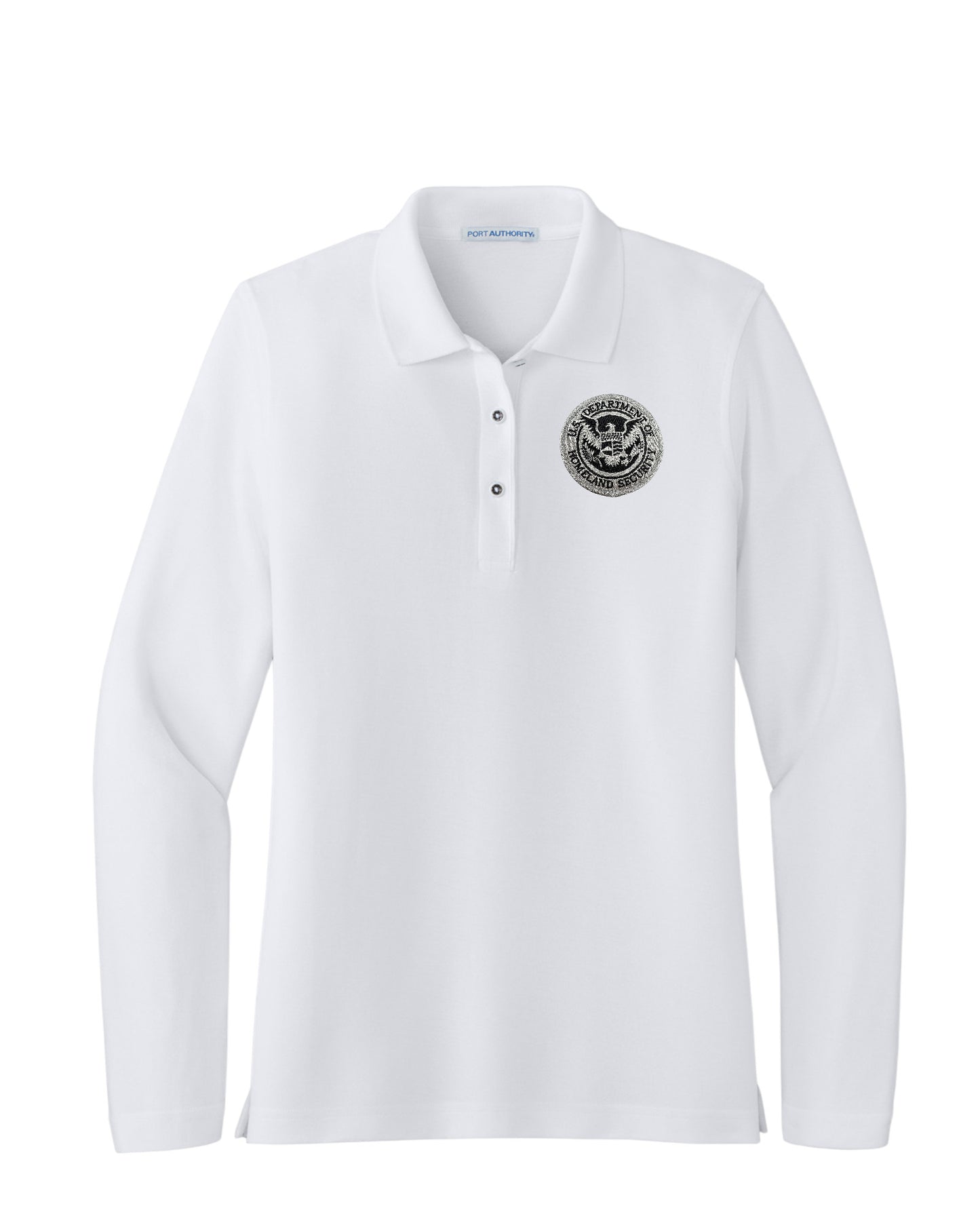 WOMEN'S DHS SEAL LONG SLEEVE PORT AUTHORITY POLO - L500LS