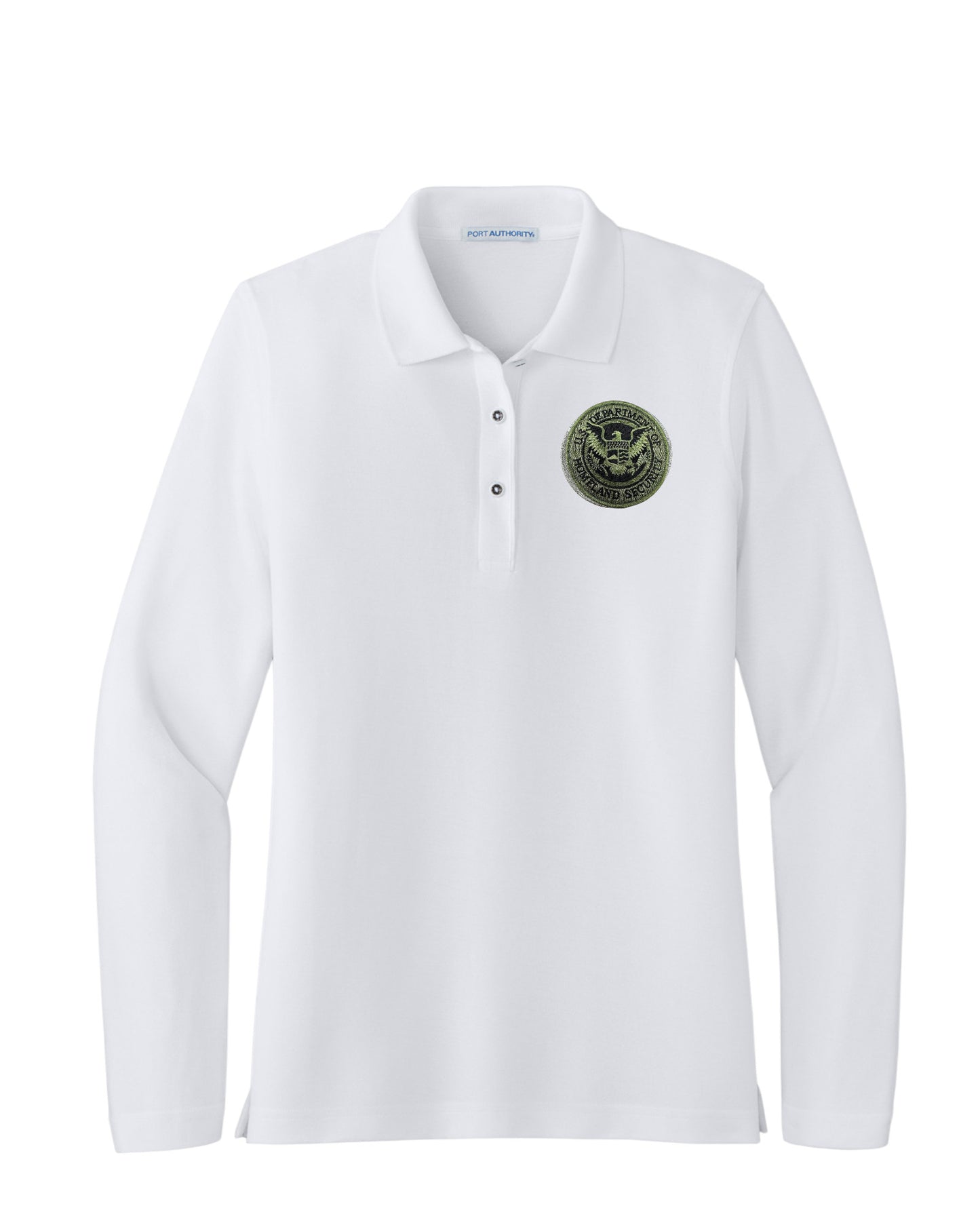 WOMEN'S DHS SEAL LONG SLEEVE PORT AUTHORITY POLO - L500LS
