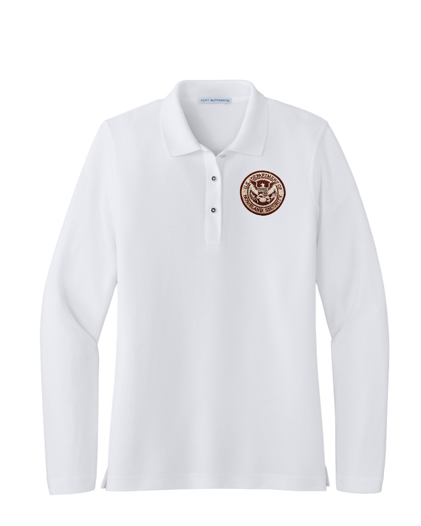 WOMEN'S DHS SEAL LONG SLEEVE PORT AUTHORITY POLO - L500LS