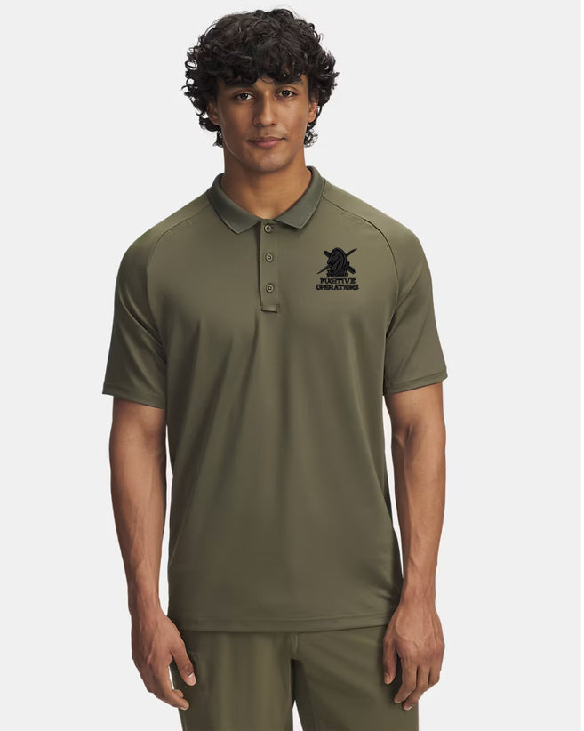 ICE FUGITIVE OPS W/ LETTERS EMBROIDERED UA TACTICAL PERFORMANCE POLO 6004146