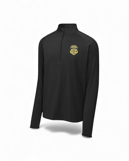 MEN'S ATF SPECIAL AGENT SPORT TEK SPORT WICK STRETCH 1/2 ZIP PULLOVER-ST850
