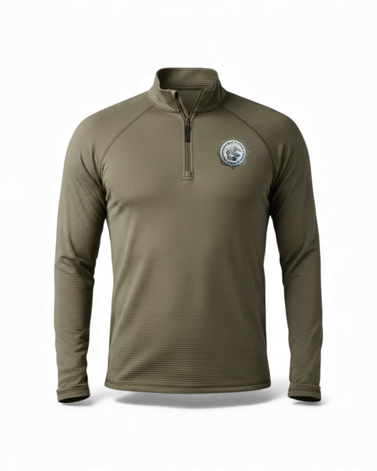 BOP STARBURST TAN/OD BADGE 5.11 STRATOS 1/4 ZIP PULLOVER