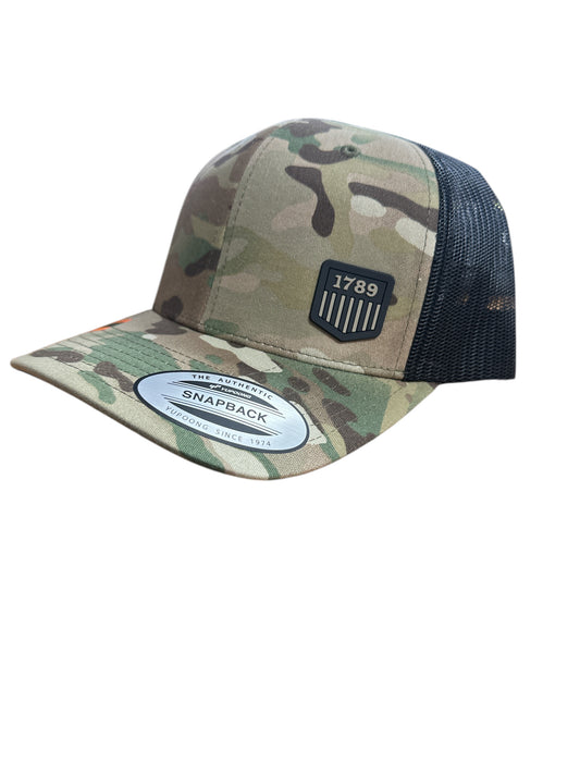 USMS PVC 1789 LOGO TAN/BLACK YP CLASSIC HAT-6606