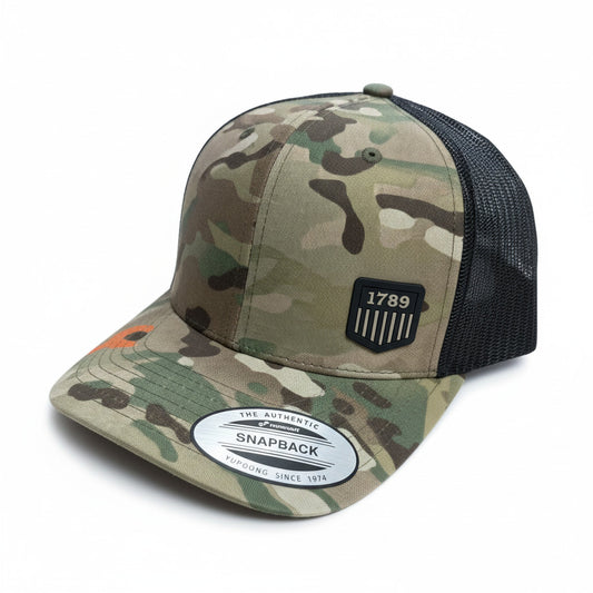 USMS PVC 1789 LOGO TAN/BLACK YP CLASSIC HAT-STC39