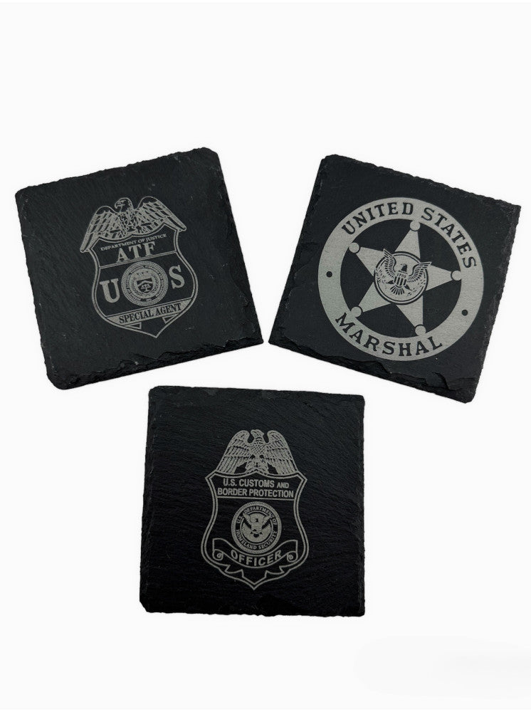 4X4 SQUARE SLATE COASTER LASER ENGRAVED