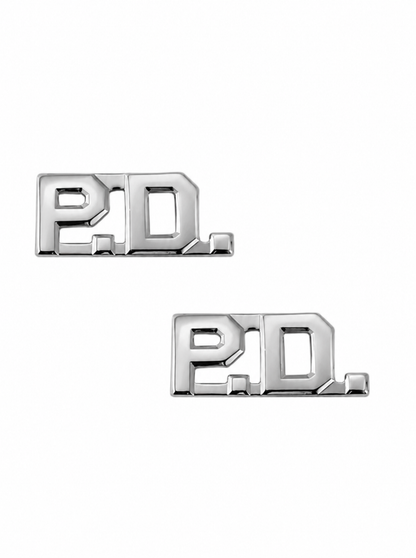 P.D. DIE STRUCK LETTERS 3/8" HIGH (PAIR)
