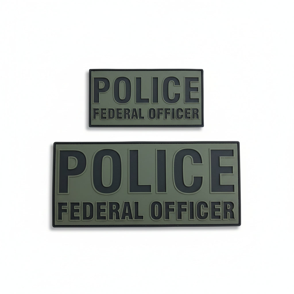 NEW! POLICE FEDERAL OFFICER PVC PATCH SET