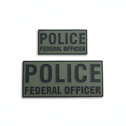 NEW! POLICE FEDERAL OFFICER PVC PATCH SET