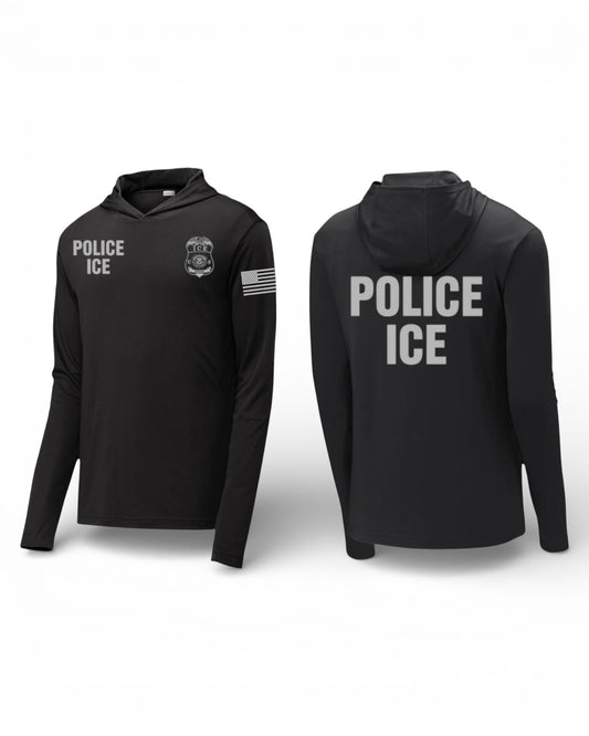 POLICE ICE WICKING HOODED PULLOVER-ST358