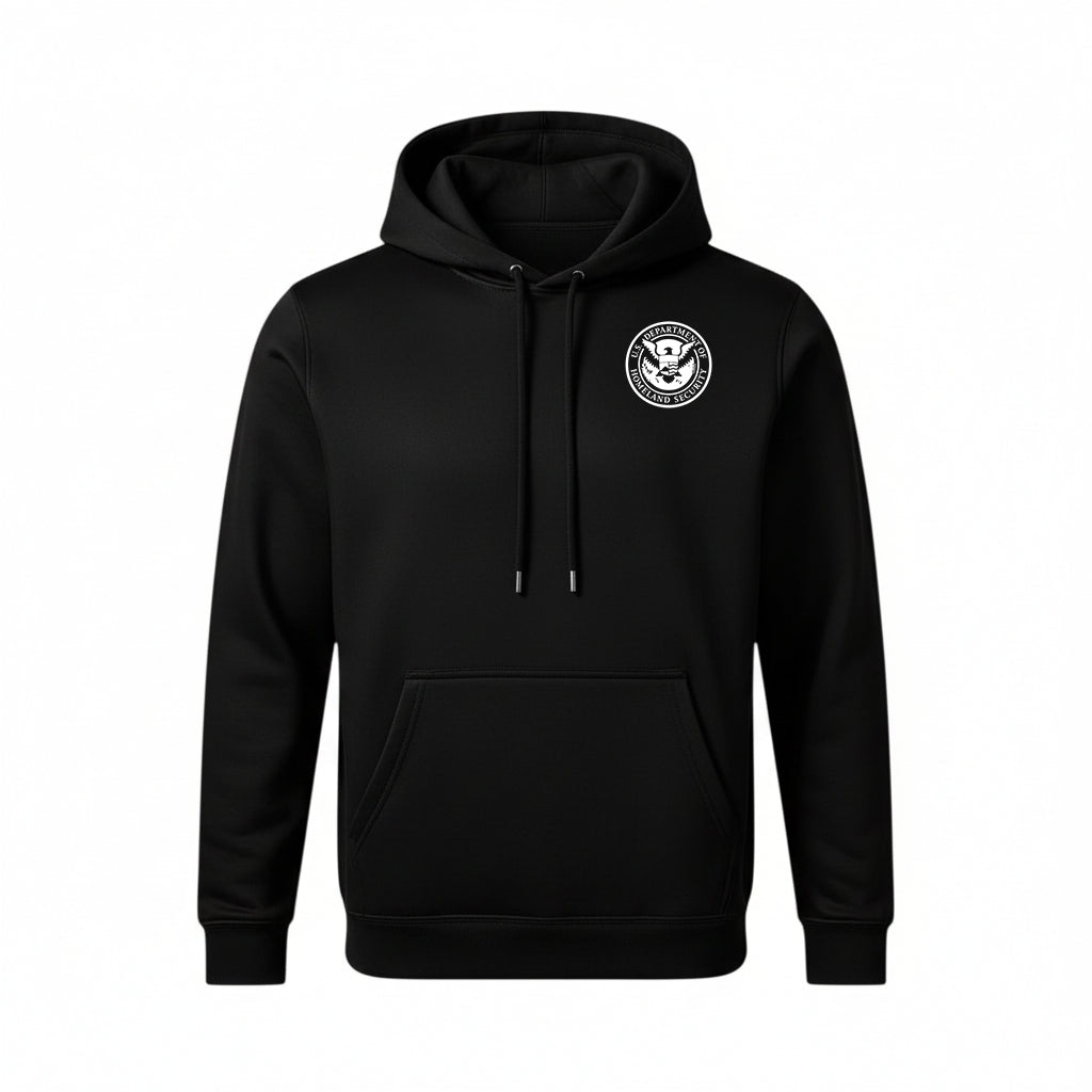 PRINTED DHS SEAL ON WICKING HOODED PULLOVER F244