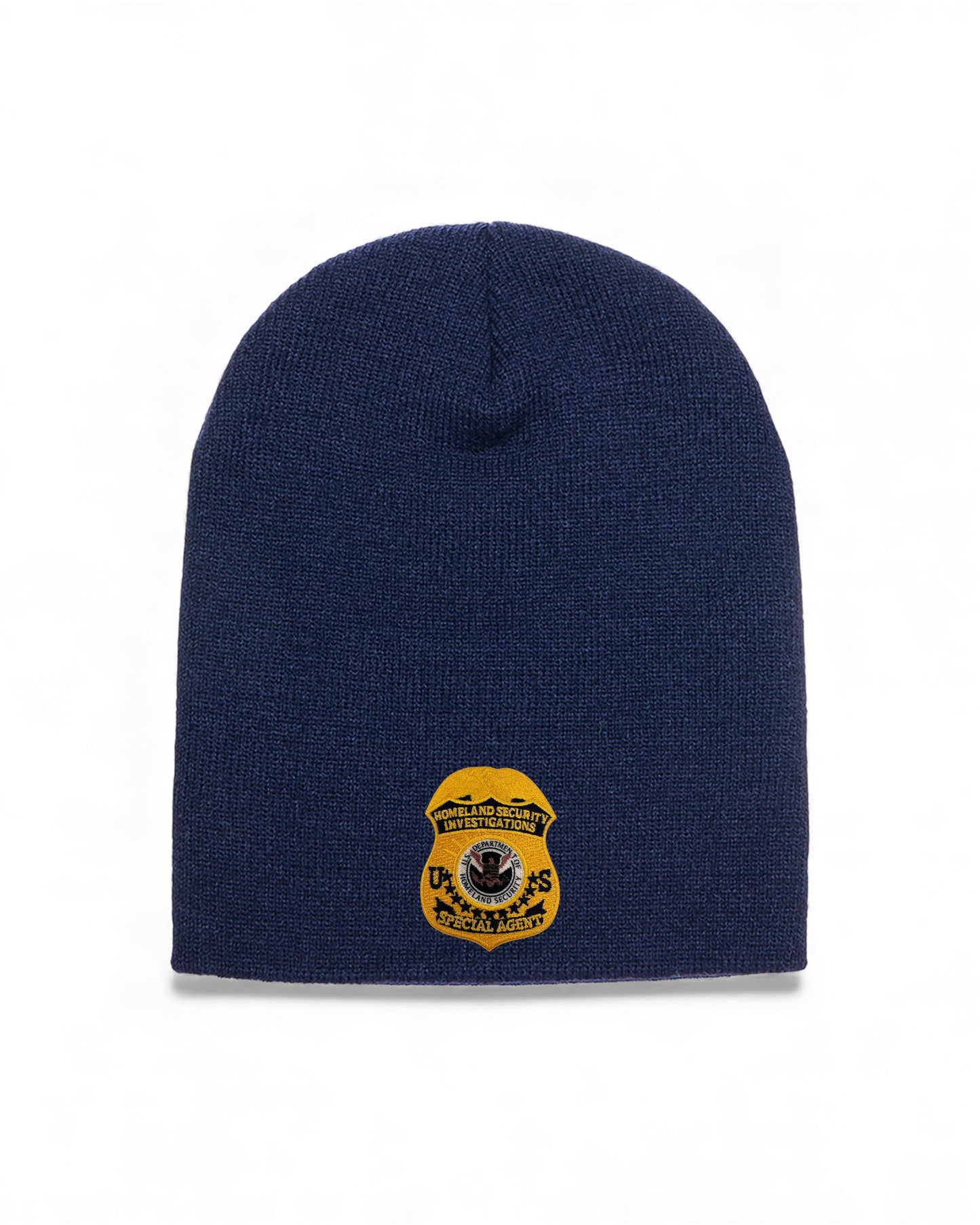 HSI SPECIAL AGENT BADGE SKULL KNIT BEANIE