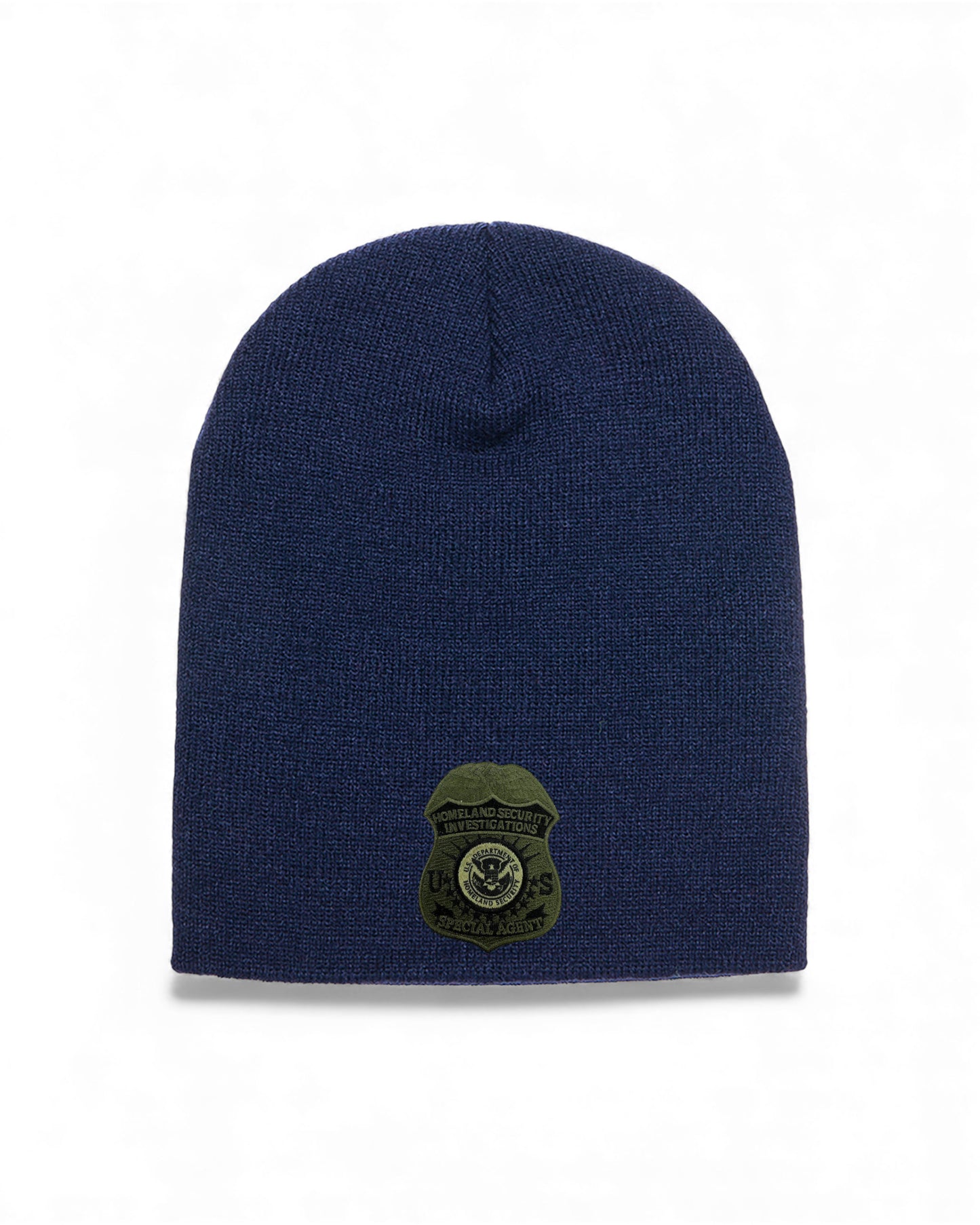 HSI SPECIAL AGENT BADGE SKULL KNIT BEANIE