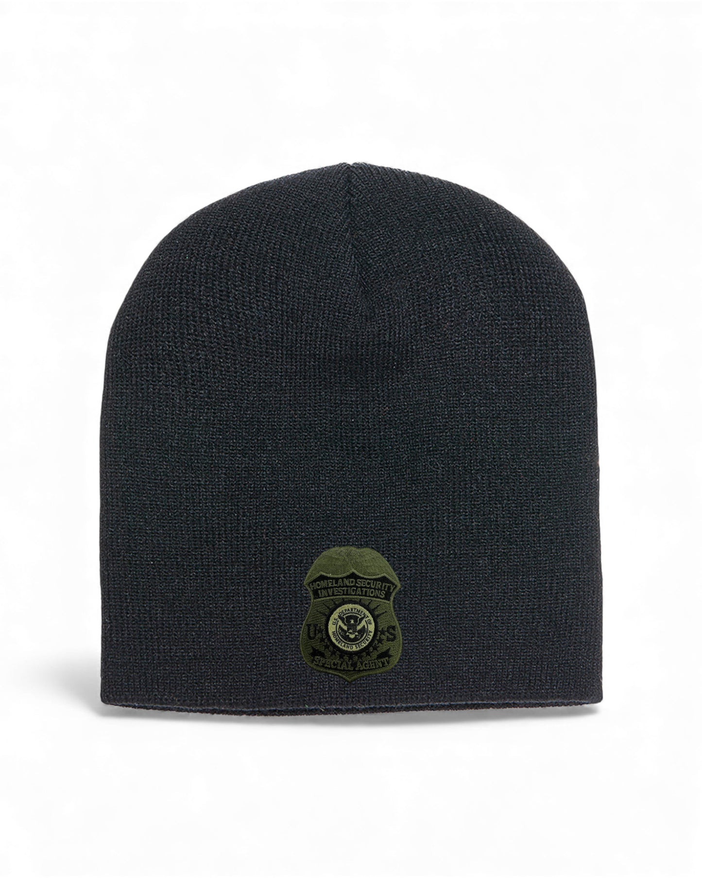 HSI SPECIAL AGENT BADGE SKULL KNIT BEANIE