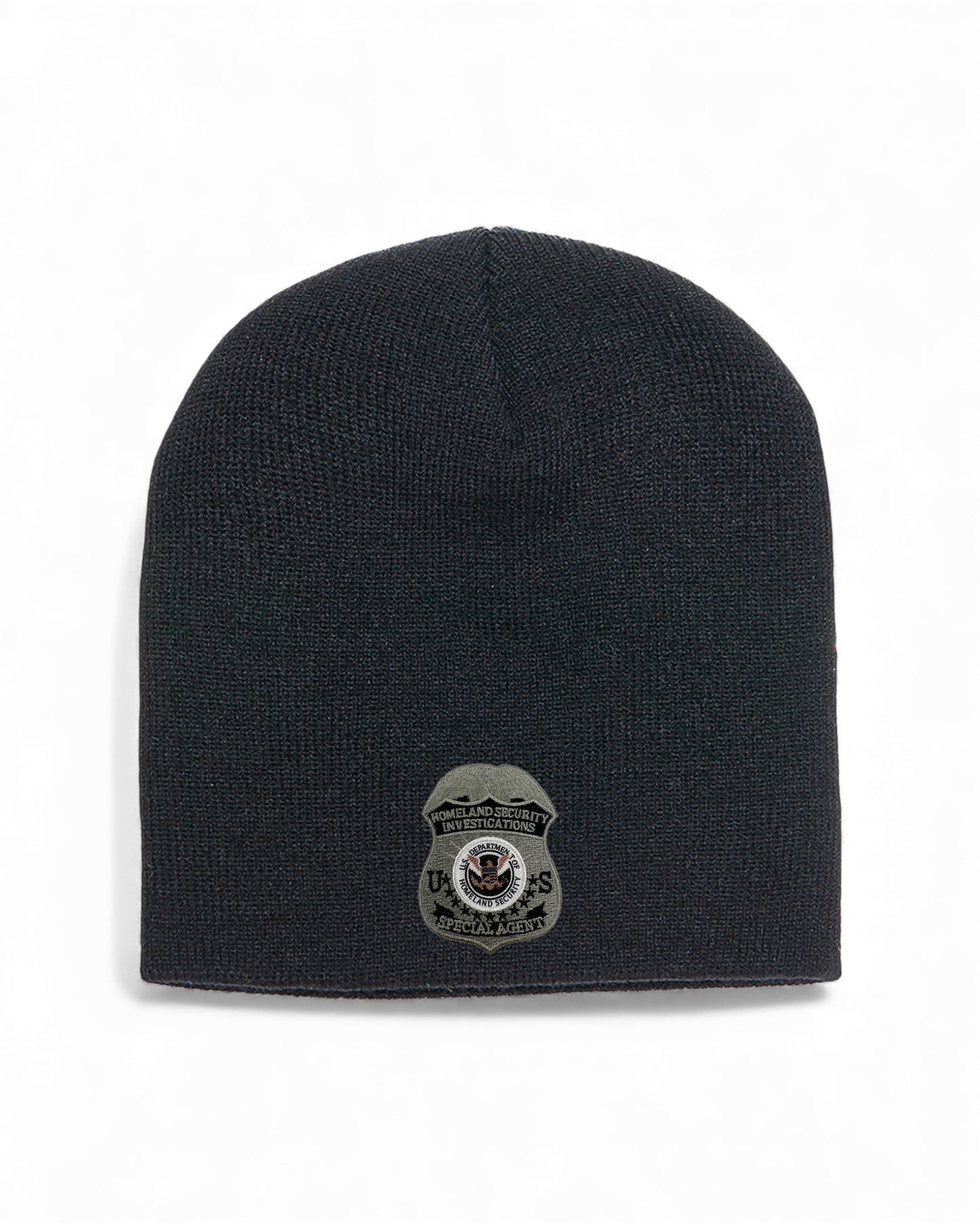 HSI SPECIAL AGENT BADGE SKULL KNIT BEANIE