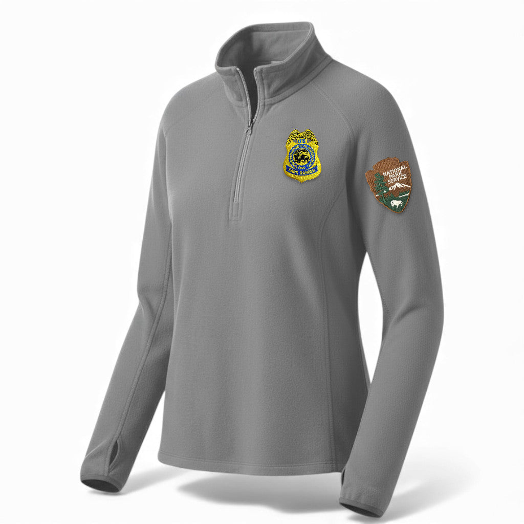 WOMEN'S MICROFLEECE 1/2 ZIP PULLOVER BADGE/ARROWHEAD