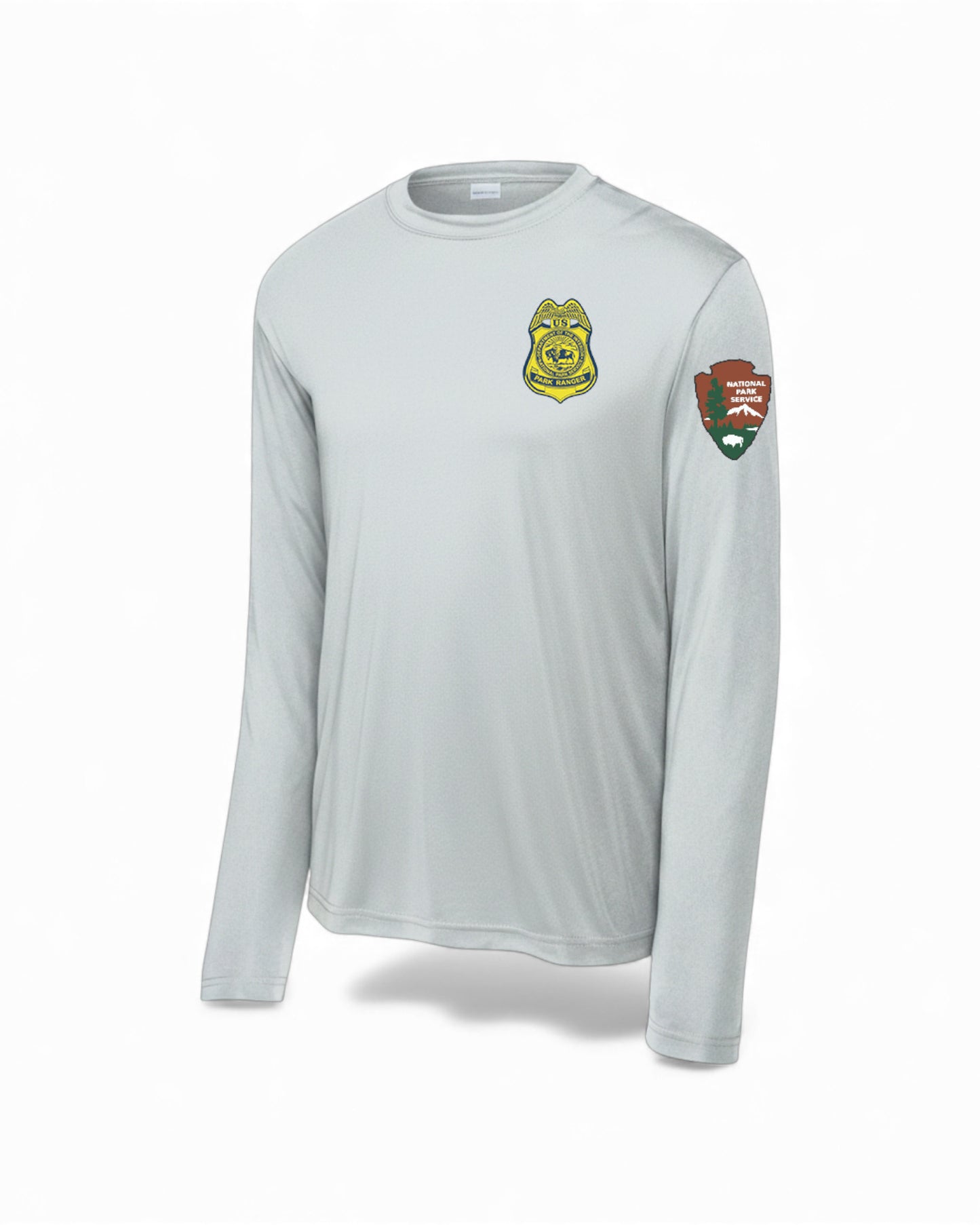 NPS WICKING LONG SLEEVE SHIRT W/ NPS BADGE & ARROWHEAD-ST350LS