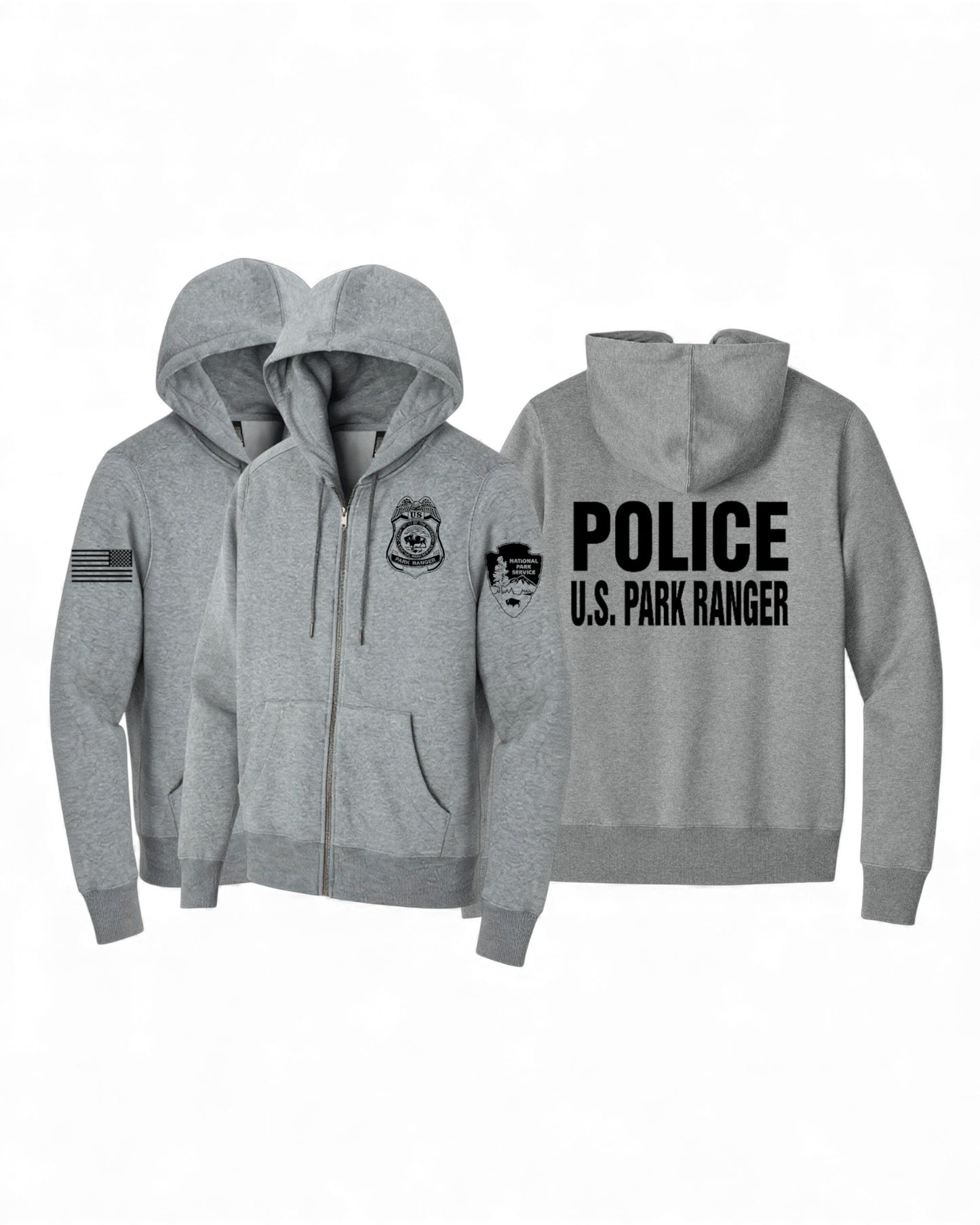 NPS PARK RANGER FULL ZIP HOODED SWEATSHIRT-DT1103