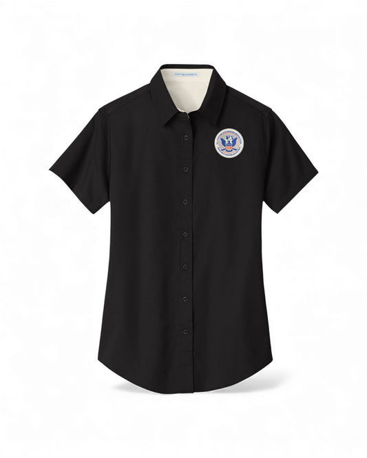 WOMEN'S CBP SEAL BUTTON UP DRESS SHIRT-L508