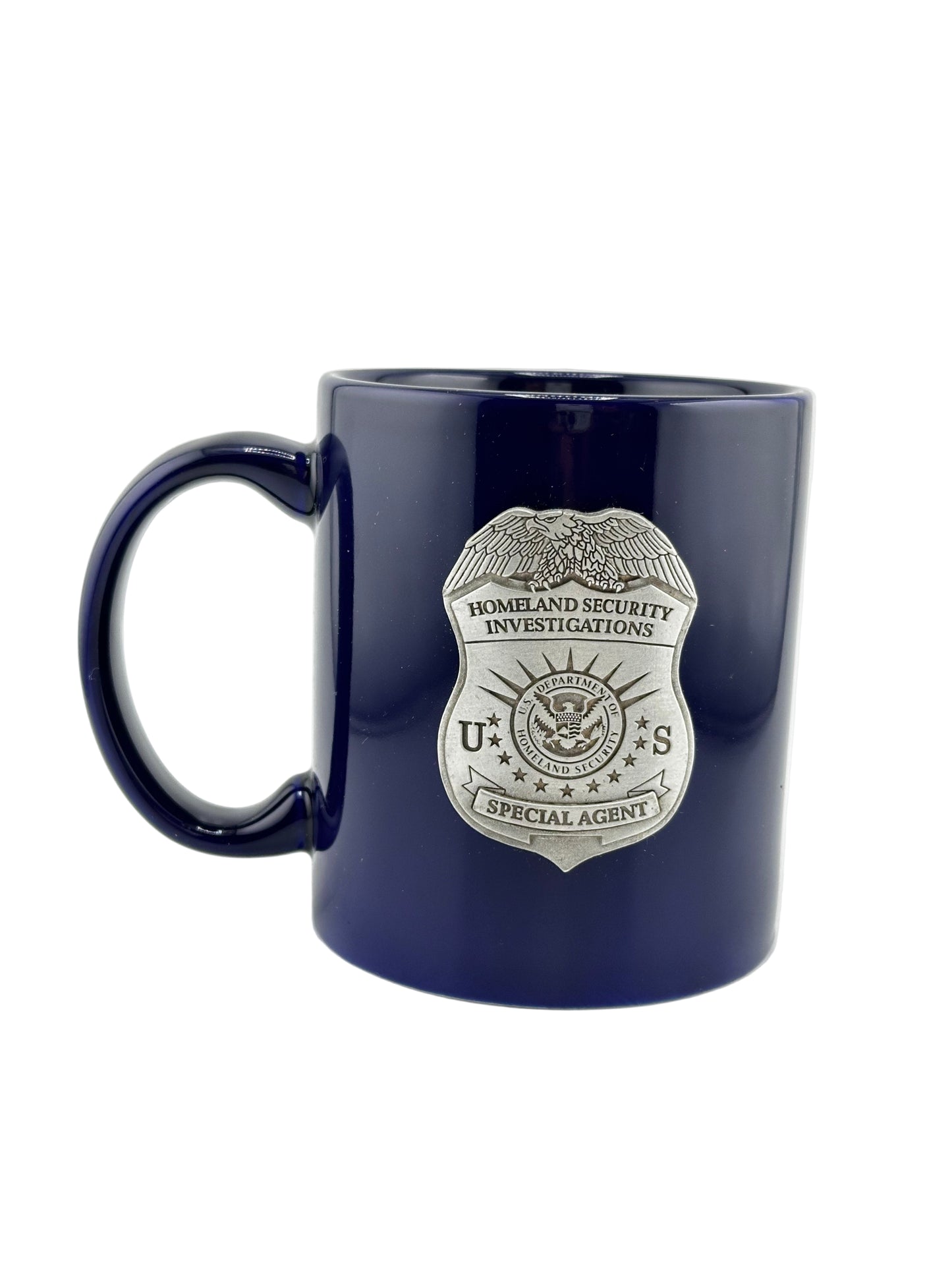 HSI COFFEE MUG WITH PEWTER BADGE