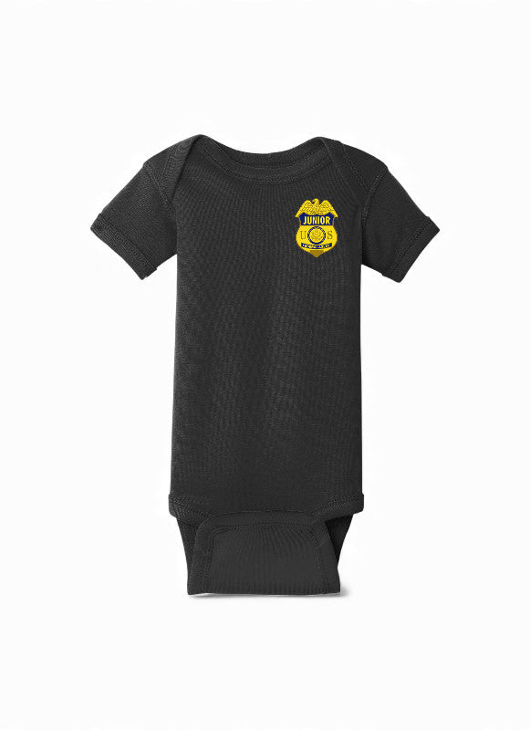 INFANT ONESIE WITH JUNIOR FEDERAL AGENT BADGE