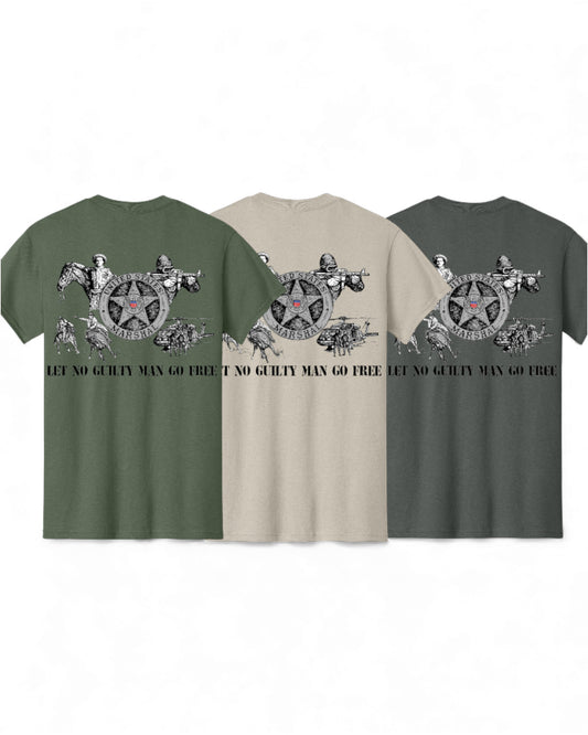 LET NO GUILTY MAN GO FREE T-SHIRT