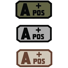 BLOOD TYPE RUBBER PATCH- PICK BLOOD TYPE