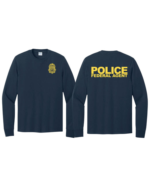 MEN'S VA OIG BADGE L/S CORE COTTON TEE-PC54LS