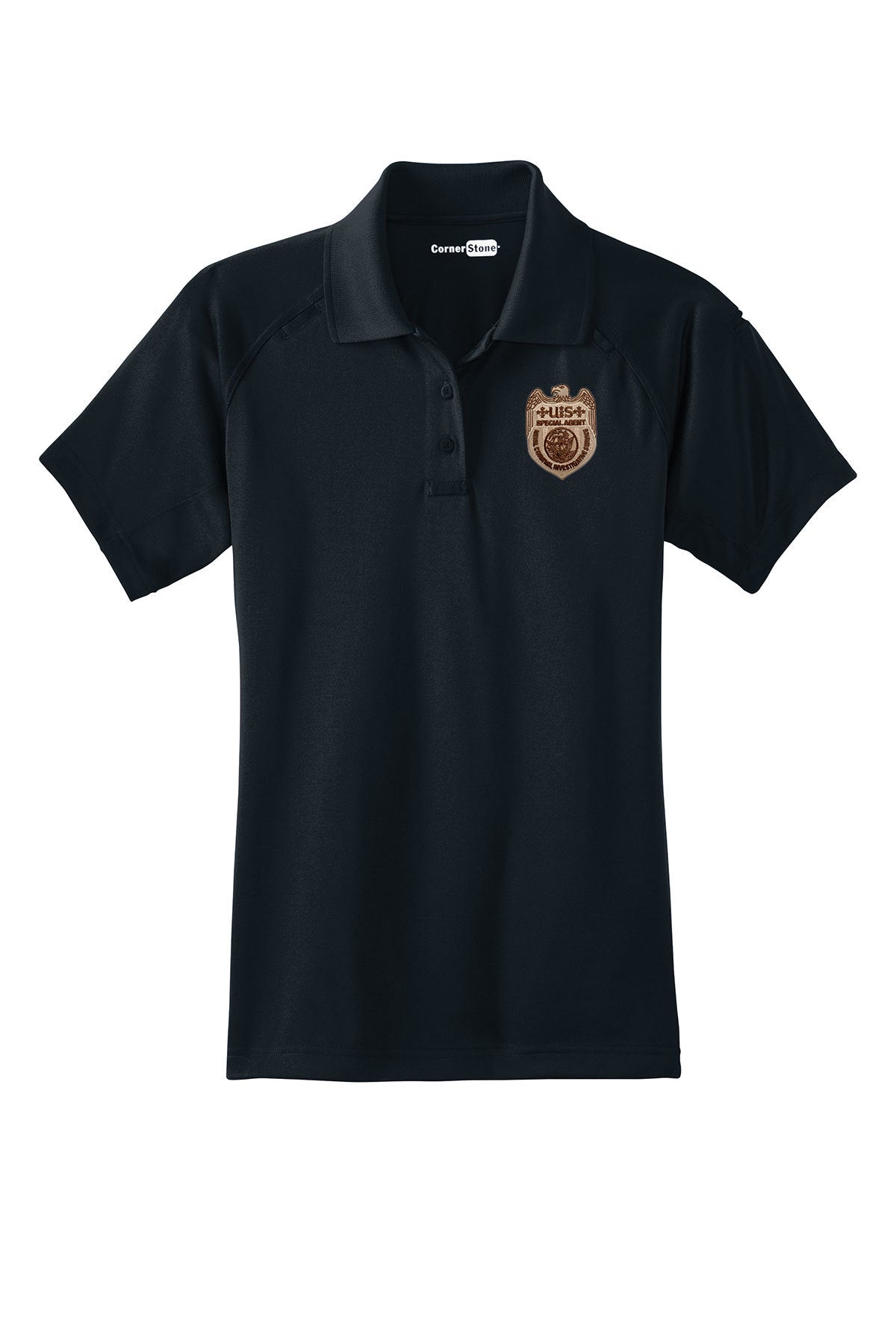 WOMEN'S NCIS SPECIAL AGENT BADGE ON CORNERSTONE TACTICAL POLO-CS411