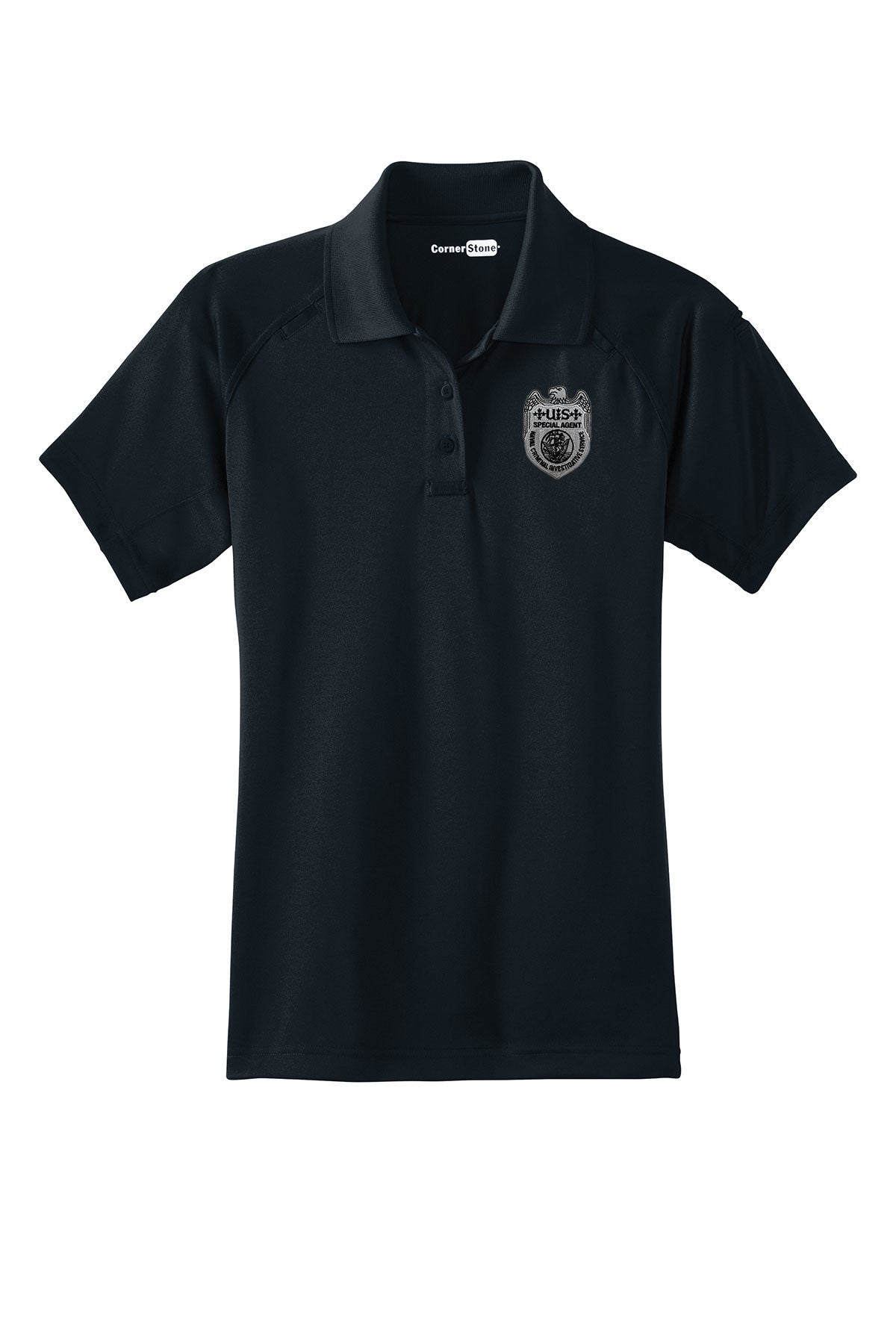 WOMEN'S NCIS SPECIAL AGENT BADGE ON CORNERSTONE TACTICAL POLO-CS411