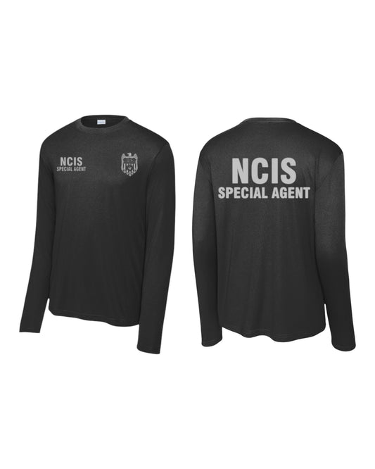 NCIS S/A WICKING LONG SLEEVE SHIRT IN GREY INK-ST350LS