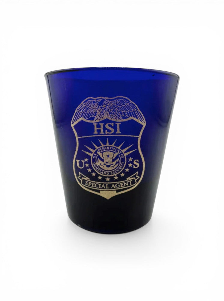 HSI ROUND NAVY SHOT GLASS