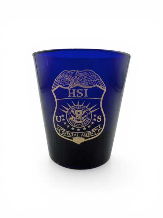 HSI ROUND NAVY SHOT GLASS