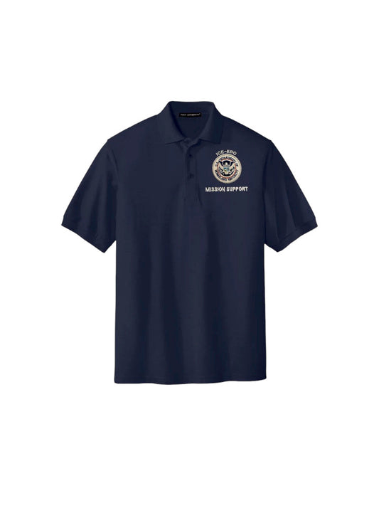 WOMEN'S ICE-ERO BADGE MISSION SUPPORT PORT AUTHORITY POLO NAVY - L500
