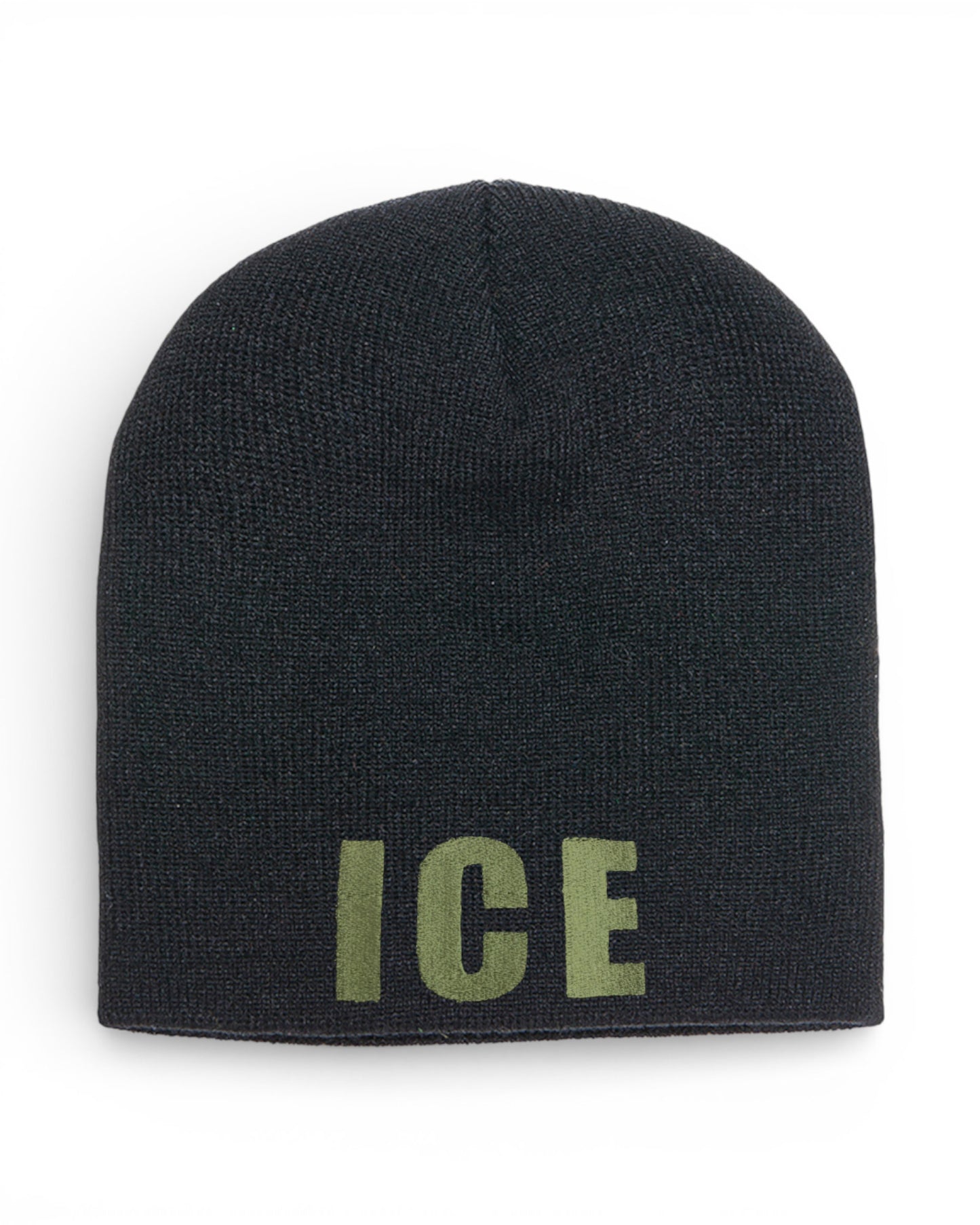 ICE (Letters Embroidered) SKULL KNIT BEANIE