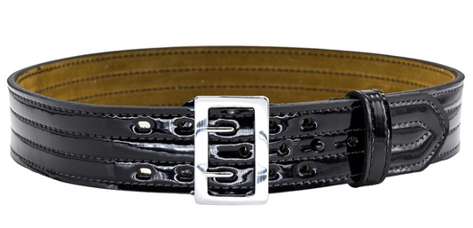 Safariland 87 Duty Belt High Gloss Black, Chrome Buckle, SIZE 40  CLEARANCE
