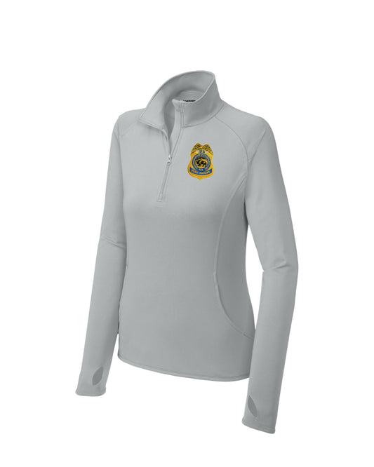 WOMEN'S NPS PARK RANGER BADGE GOLD 1/4 ZIP PULLOVER-LST850