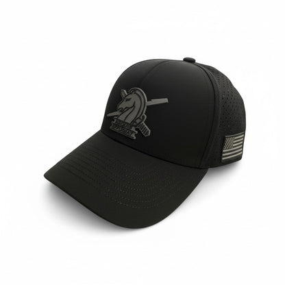 ICE FUG OPS PVC PATCH SCS BRAND PERFORATED MESH HAT GREY/BLACK PVC FLAG