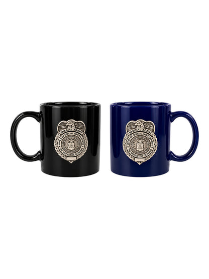 AF OSI COFFEE MUG WITH PEWTER BADGE
