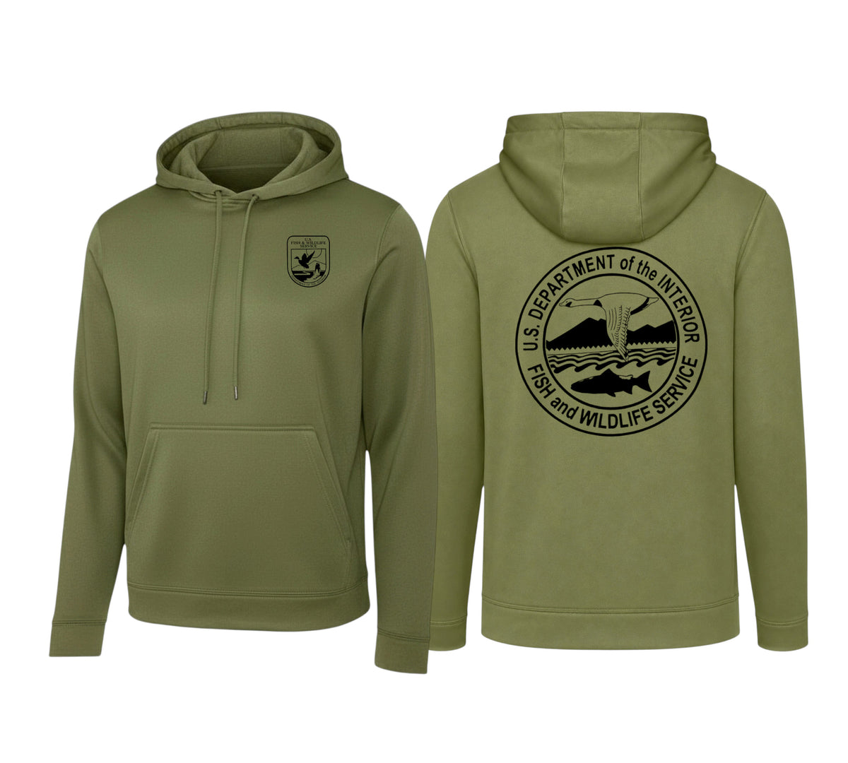 FWS WICKING HOODIE FWS SEAL FRONT, FWS ROUND SEAL BACK-F244