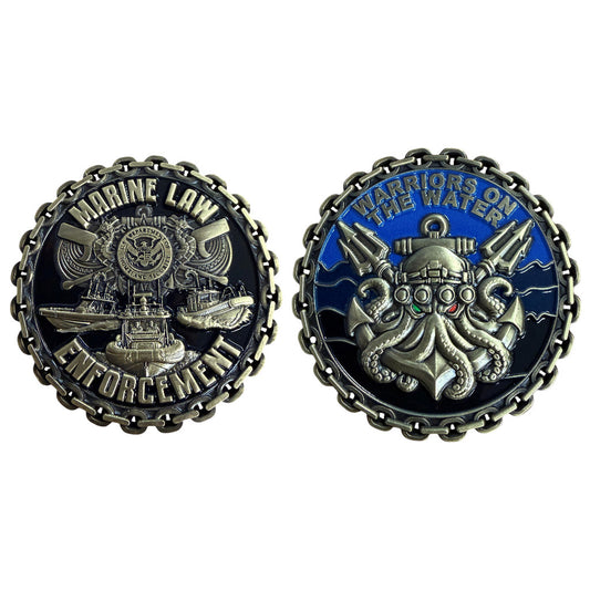 Marine Law Enforcement "Warriors of the Water" Challenge Coin