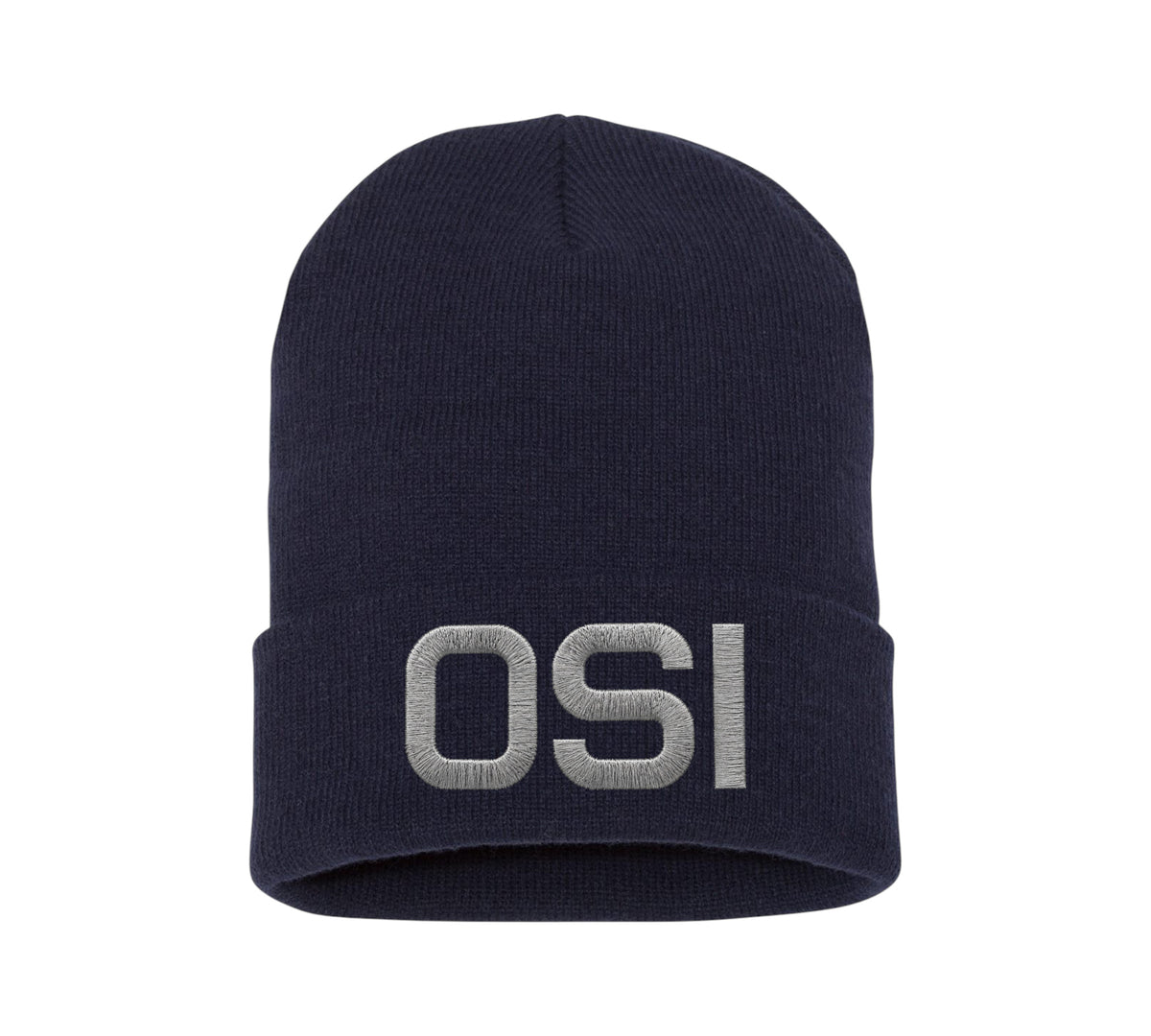OSI LETTERS CUFFED KNIT BEANIE