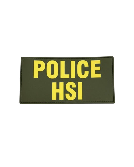 CLEARANCE HSI POLICE PVC FRONT PATCH PANEL OD/GOLD